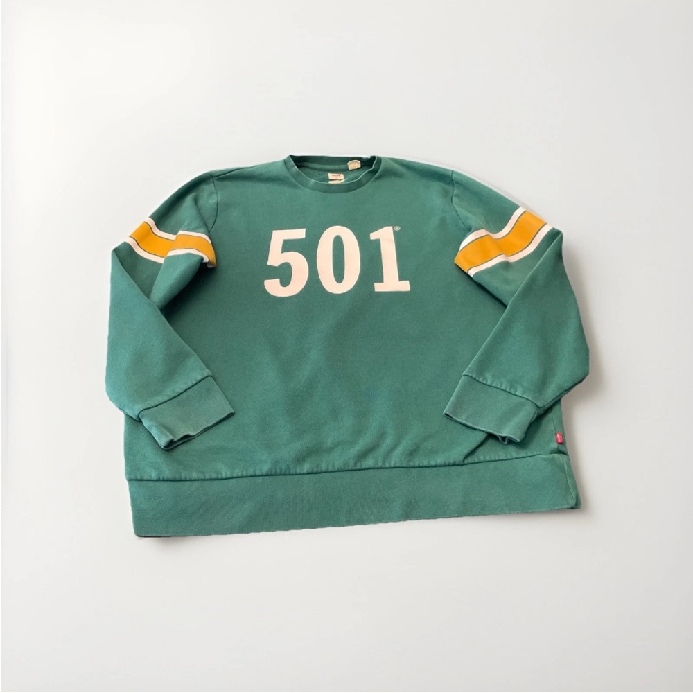 Men’s vintage  XL Green LEVI’S 501 Graphic Print Crewneck Sweatshirt